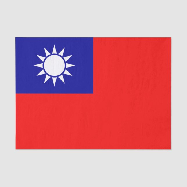 Papel De Seda Bandeira de Taiwan (Frente )