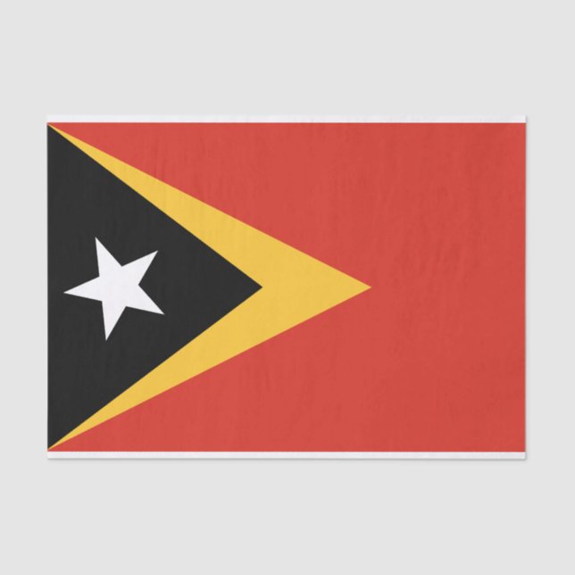 Papel De Seda Bandeira de Timor Leste (Frente )