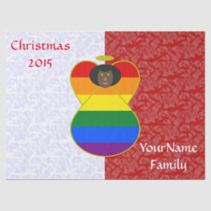 Papel De Seda Bandeira do Anjo Africano Orgulho Gay Vermelho Bra