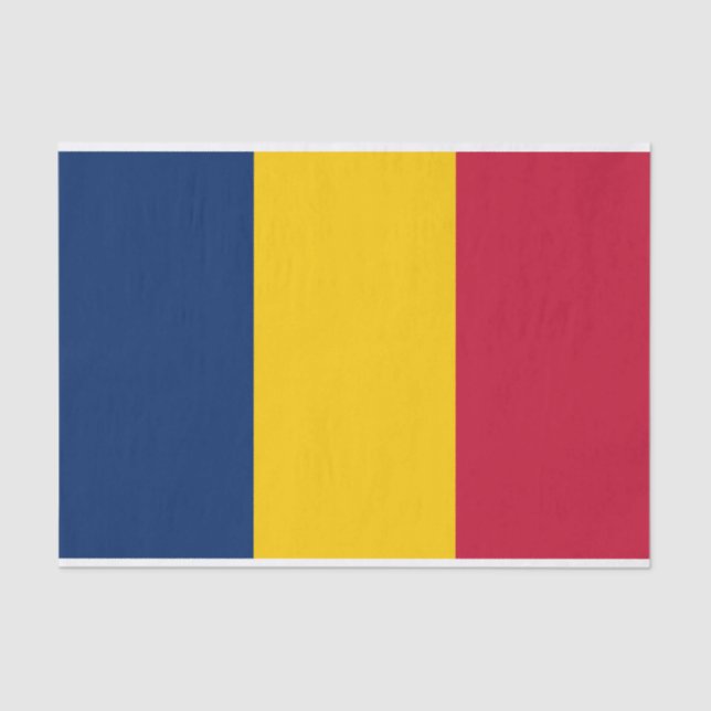 Papel De Seda Bandeira do Chade (Frente )