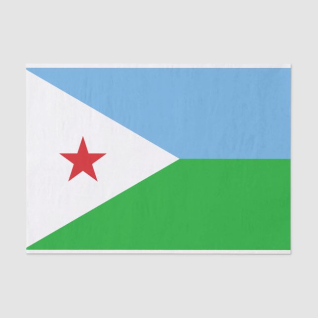 Papel De Seda Bandeira do Djibuti (Frente )