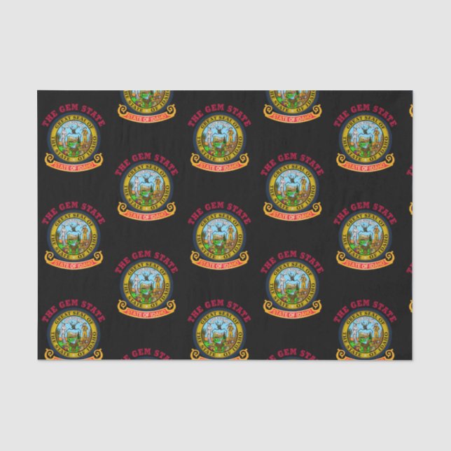 PAPEL DE SEDA BANDEIRA DO ESTADO DE IDAHO (Frente )