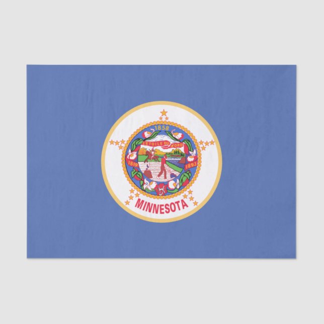 Papel De Seda Bandeira do Estado de Minnesota (Frente )