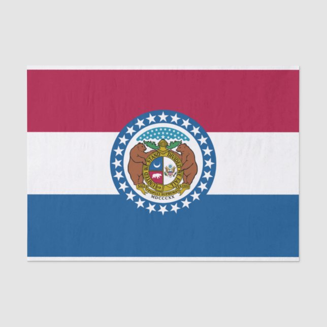 Papel De Seda Bandeira do estado de Missouri (Frente )