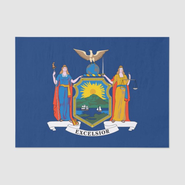 Papel De Seda Bandeira do Estado de Nova Iorque (Frente )