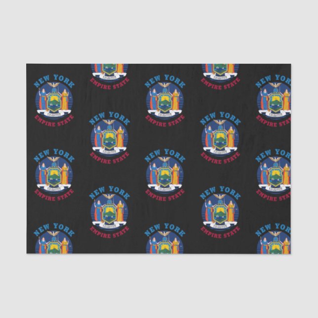 PAPEL DE SEDA BANDEIRA DO ESTADO DE NOVA YORK (Frente )