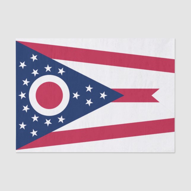 Papel De Seda Bandeira do Estado de Ohio (Frente )
