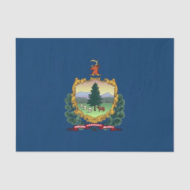 Papel De Seda Bandeira do Estado de Vermont (Frente )