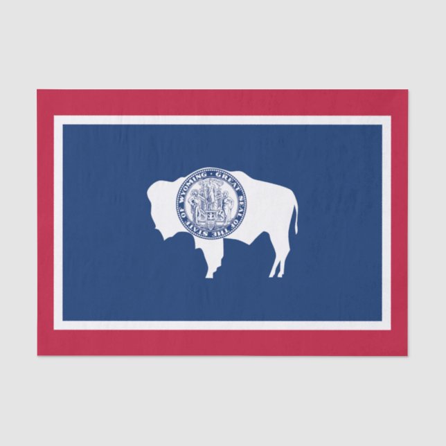 Papel De Seda Bandeira do Estado de Wyoming (Frente )