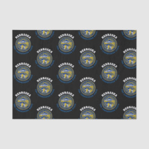 PAPEL DE SEDA BANDEIRA DO ESTADO NEBRASKA CORNHUSKER