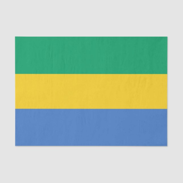 Papel De Seda Bandeira do Gabão (Frente )