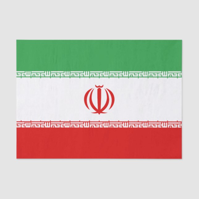 Papel De Seda Bandeira do Irã (Frente )
