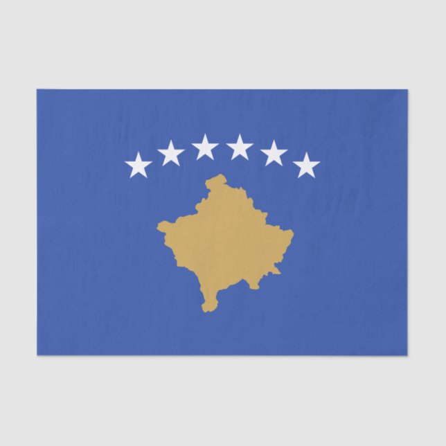 Papel De Seda Bandeira do Kosovo (Frente )