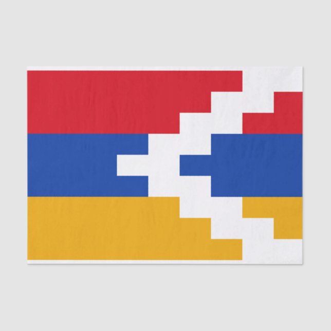 Papel De Seda Bandeira do Nagorno Karabakh (Frente )