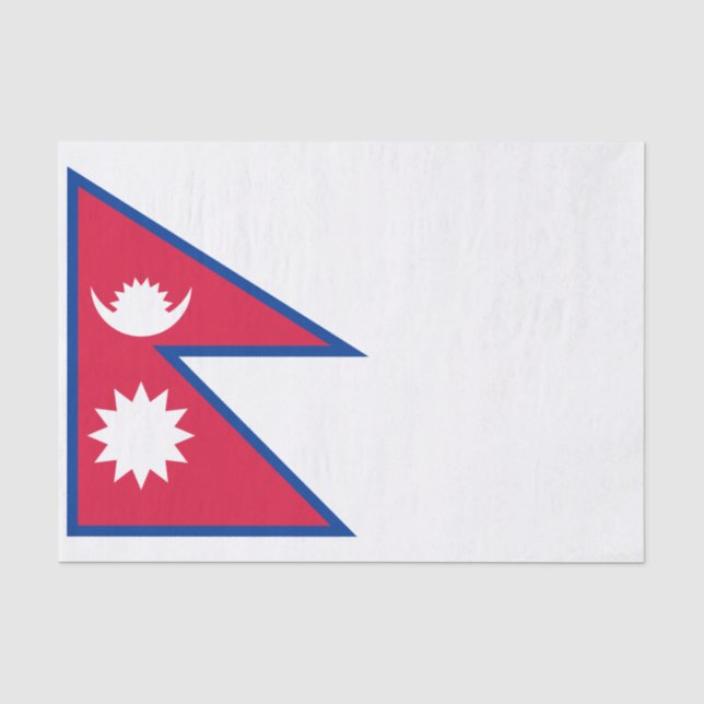Papel De Seda Bandeira do Nepal (Frente )