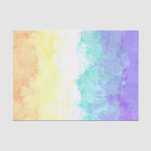 Papel De Seda Bandeira do Orgulho Abstrato Genderfaun Swirly Boh