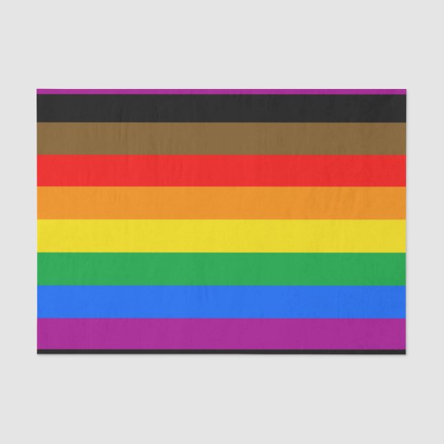 Papel De Seda Bandeira do Orgulho Arco-íris de Filadélfia (Frente )
