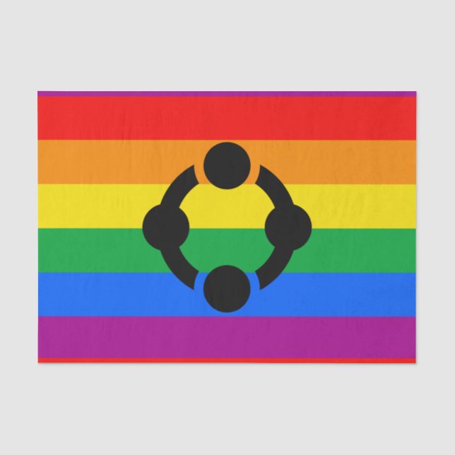 Papel De Seda Bandeira do Orgulho do Niche Arco-Íris (Frente )