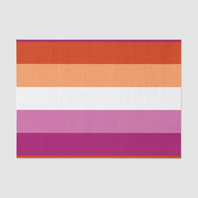 Papel De Seda Bandeira do Orgulho Lésbico (5 Listras) (Frente )