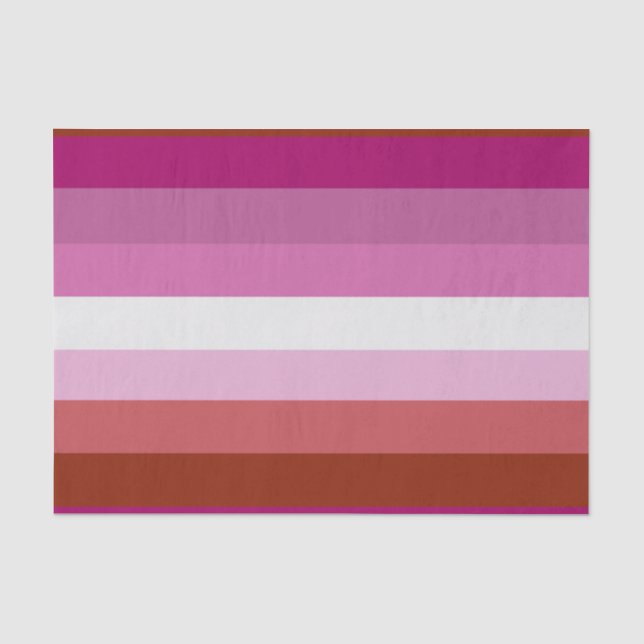 Papel De Seda Bandeira do Orgulho Lésbico (Origem) (Frente )