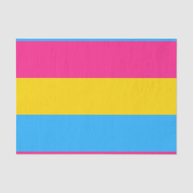 Papel De Seda Bandeira do Orgulho Pansexual Horizontal (Frente )