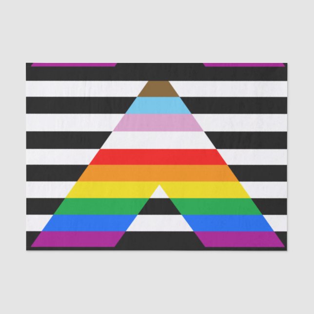 Papel De Seda Bandeira do Orgulho Progresso Aliado (Frente )