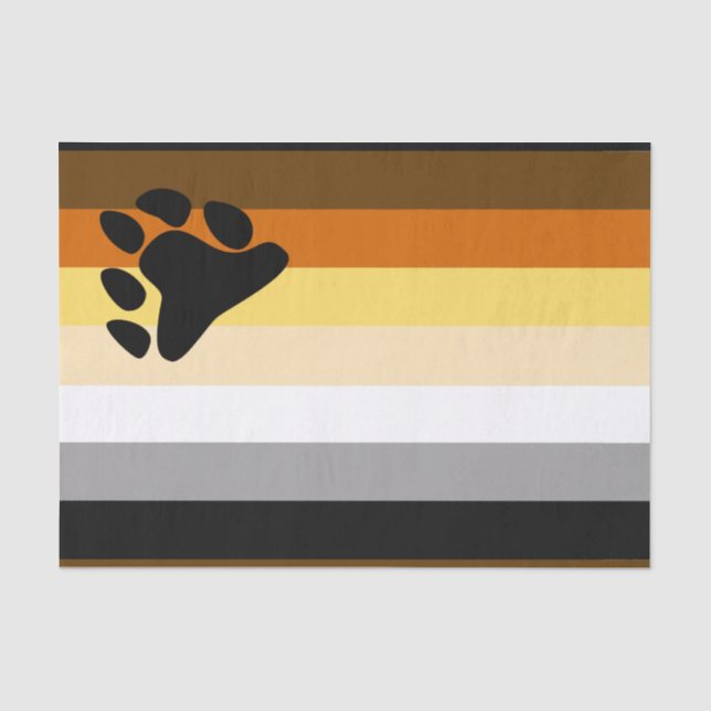 Papel De Seda Bandeira do Orgulho Ursa (Frente )