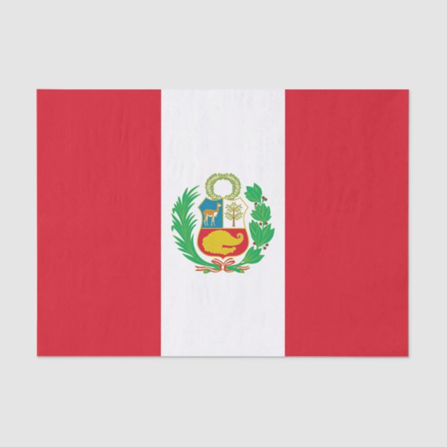 Papel De Seda Bandeira do Peru (Frente )