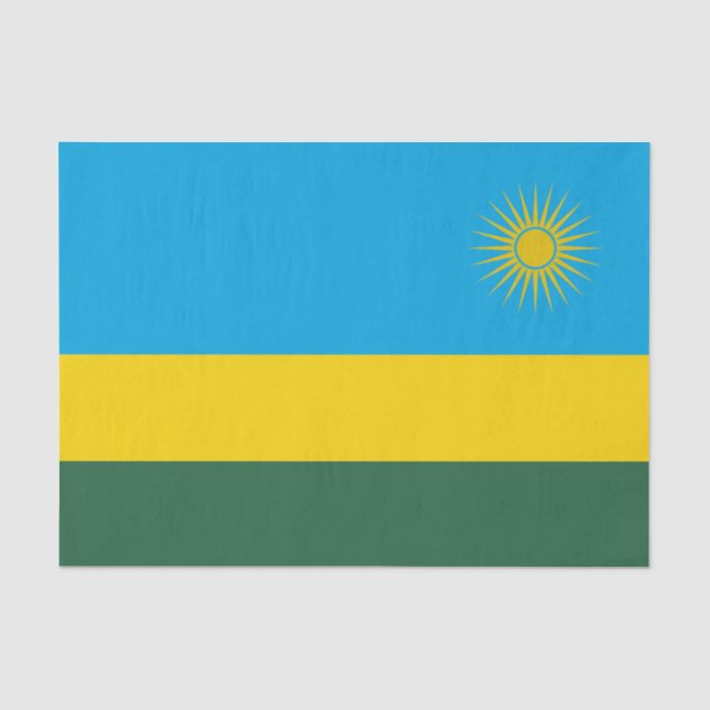 Papel De Seda Bandeira do Ruanda (Frente )