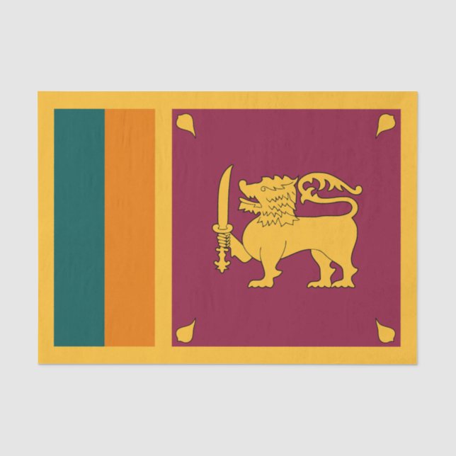 Papel De Seda Bandeira do Sri Lanka (Frente )