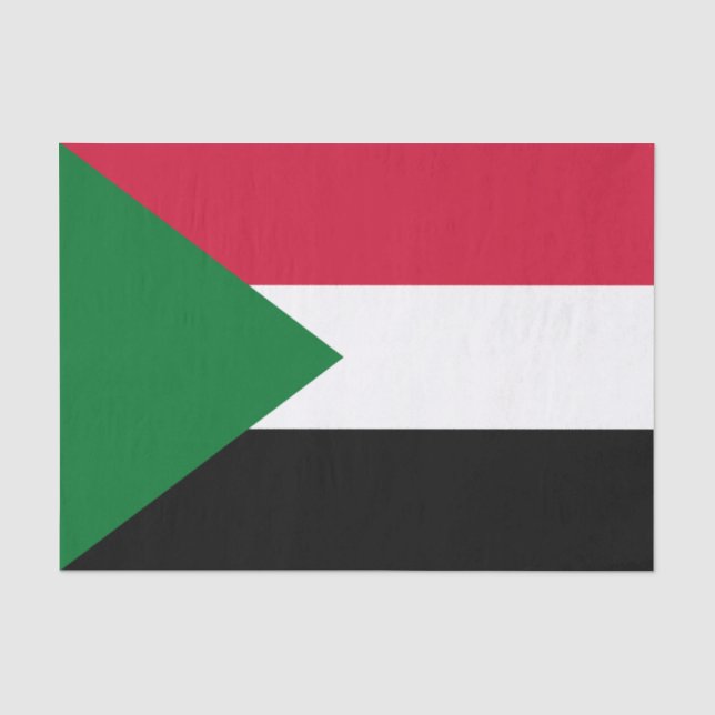 Papel De Seda Bandeira do Sudão (Frente )