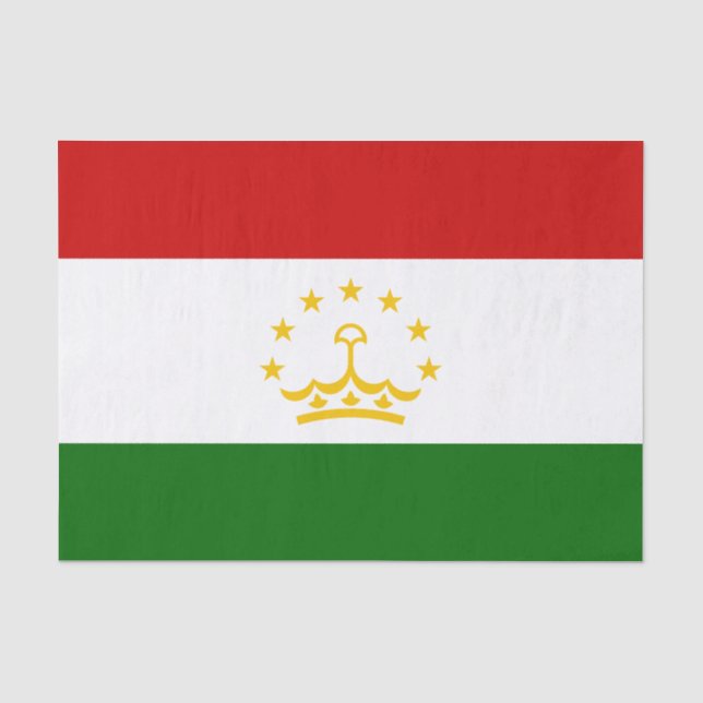 Papel De Seda Bandeira do Tajiquistão (Frente )