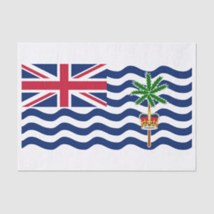 Papel De Seda Bandeira do Território Britânico do Oceano Índico