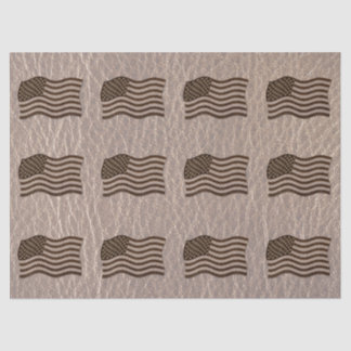 Papel De Seda Bandeira dos EUA em Couro Macio USA