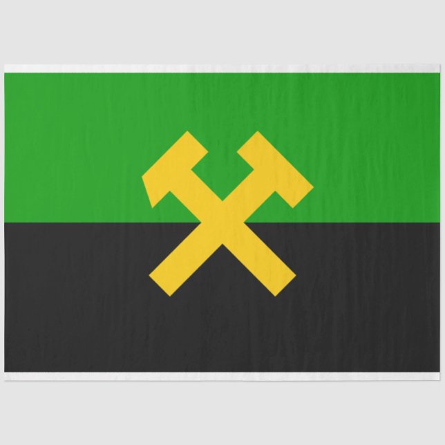 Papel De Seda Bandeira dos Mineiros e dos Trabalhadores das Mina (Frente )