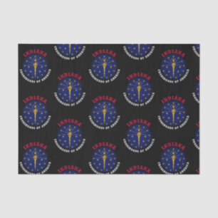 PAPEL DE SEDA BANDEIRA ESTADUAL INDIANA CROSSROADS
