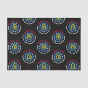 PAPEL DE SEDA BANDEIRA ESTATAL DA GEÓRGIA PEACH