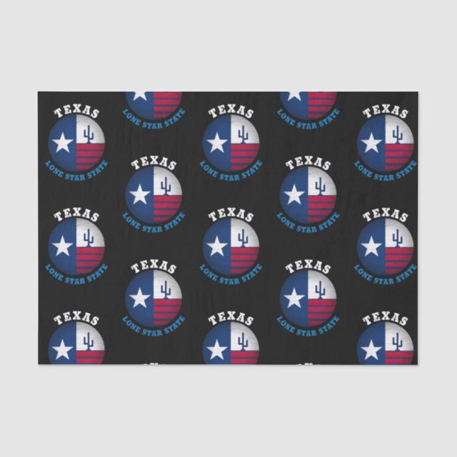 PAPEL DE SEDA BANDEIRA ESTELAR ÚNICA DO TEXAS (Frente )