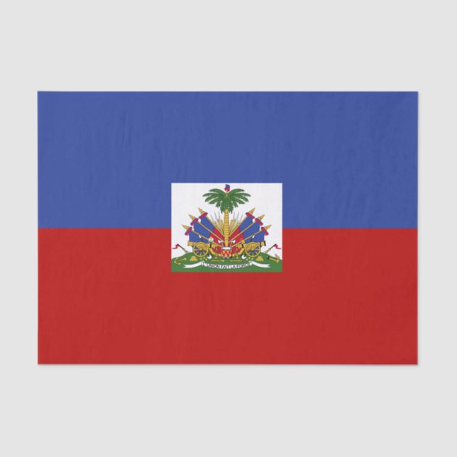 Papel De Seda Bandeira haitiana clássica (Frente )
