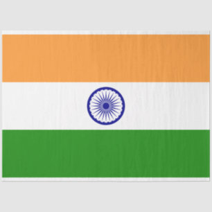 Papel De Seda Bandeira Indiana (Índia) (País do Sul da Ásia)