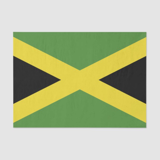 Papel De Seda Bandeira jamaicana (Frente )