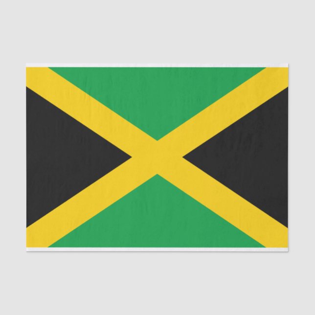 Papel De Seda Bandeira jamaicana (Frente )