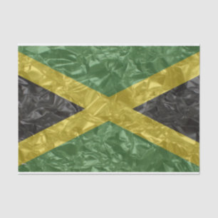 Papel De Seda Bandeira jamaicana - enrugada