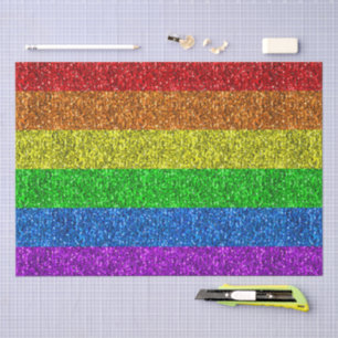 Papel De Seda Bandeira LGBT coração arco-íris faísca gay casamen