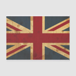 Papel De Seda Bandeira manchada de Union Jack Reino Unido