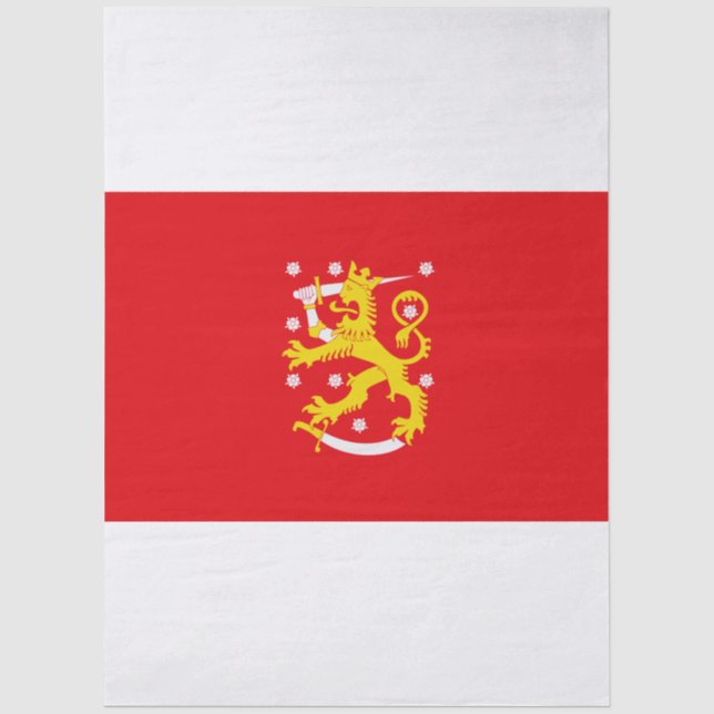 Papel De Seda Bandeira Medieval da Finlândia (Frente )