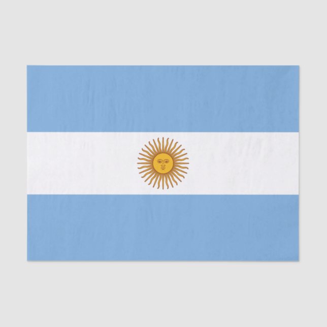 Papel De Seda Bandeira Patriótica Argentina (Frente )