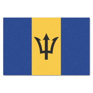 Papel De Seda Bandeira Patriótica Barbados