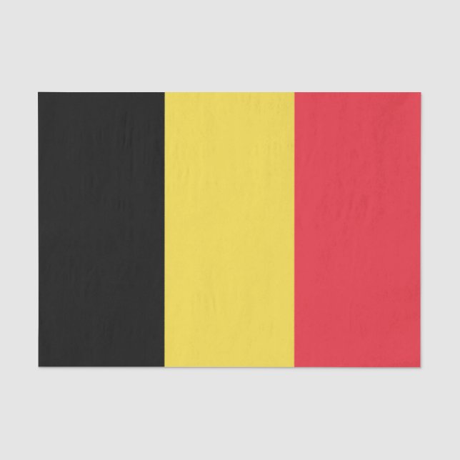 Papel De Seda Bandeira Patriótica Belga (Frente )