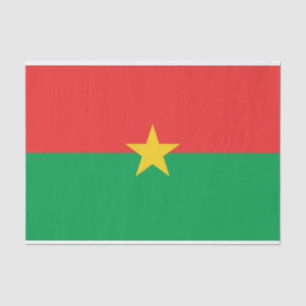 Papel De Seda Bandeira Patriótica Burkina Faso